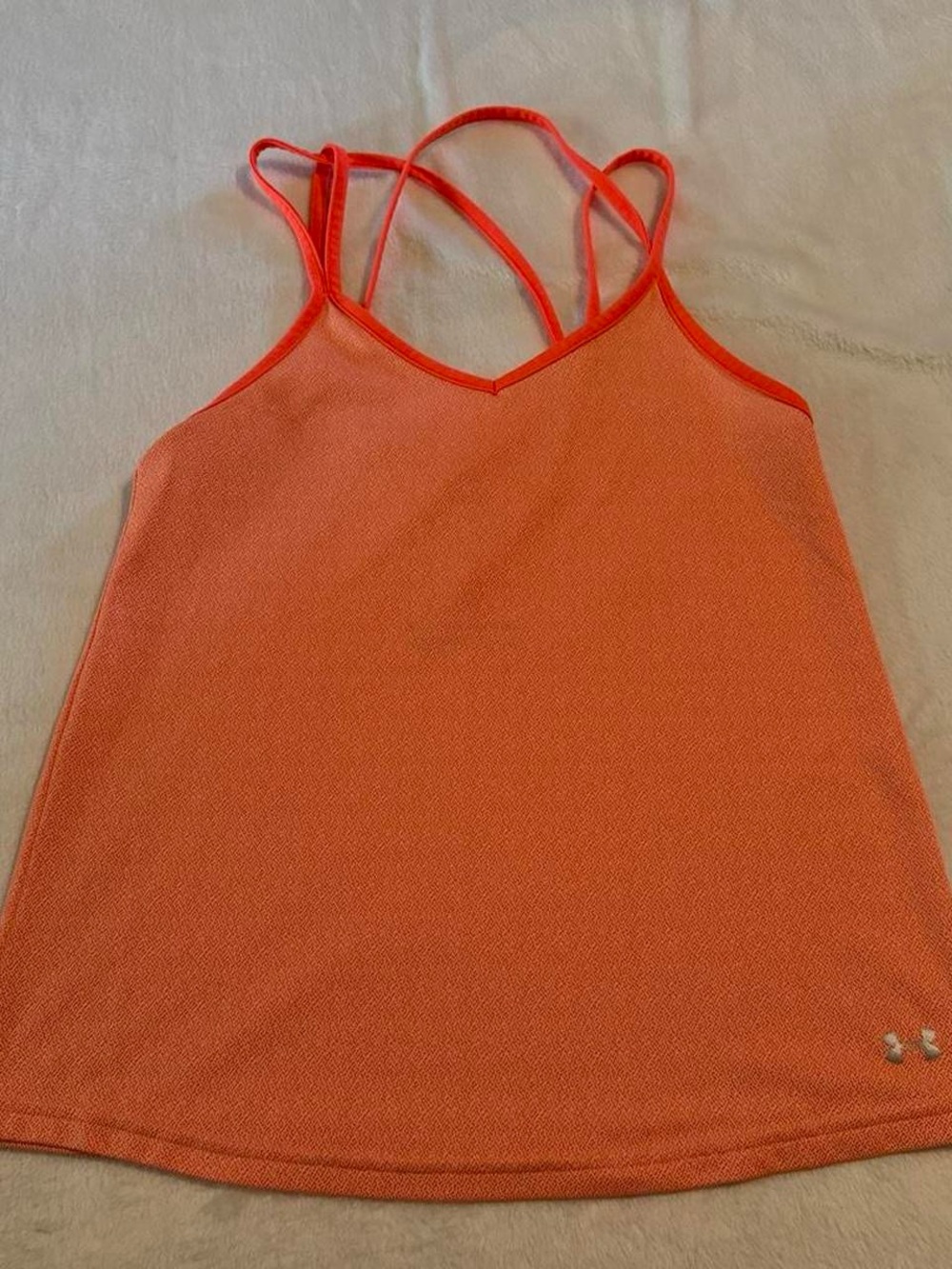 Under Armour Bright Orange Double-Strap Athletic Tank